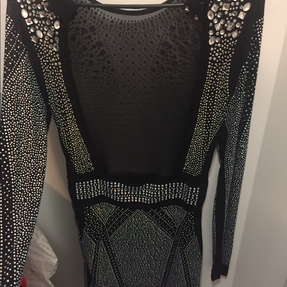 Black embellished dress